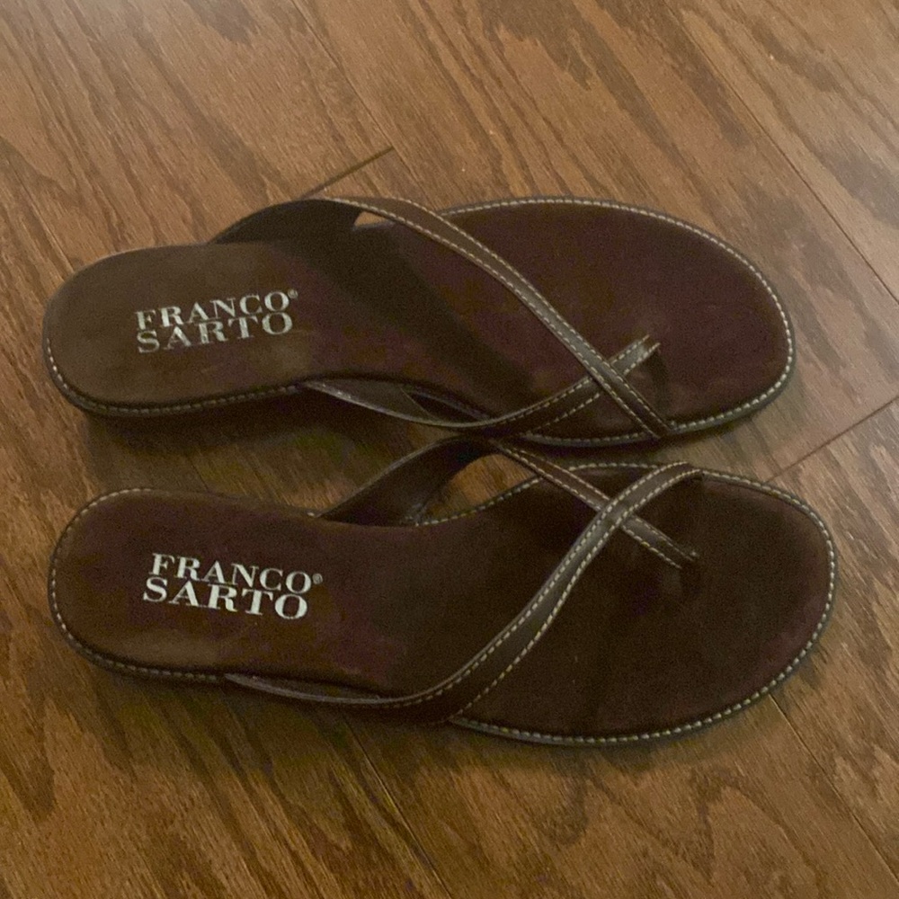 Franco Sarto NWT Ladies Sandals, Size 8M, Made in Brazil, leather upper, rest mm - Picture 1 of 3